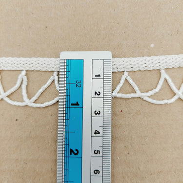 White Hand Embroidered Fringe Lace Trim With White Bugle Beads, Fringe Trim, Beaded Fringing